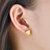 阿玛莎S925银镀金耳钉心形爱心耳钉(金色)第5张高清大图