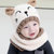 韩版儿童帽子婴儿毛线围脖套宝宝帽子0-3-6-12个月秋冬男女小孩帽子围巾套装1-2岁(红色 颜色)第4张高清大图