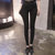Mistletoe2017春秋新款韩版外穿打底裤女高腰紧身弹力铅笔裤潮(黑色 XL)第3张高清大图