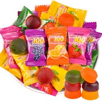 马来西亚进口一百份果汁软糖500g散装QQ橡皮糖儿童糖果过年货零食(什锦味1000g约140颗)