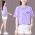 短袖t桖女宽松时尚打底衫今年流行韩版卡通印花上衣(粉红色 M 100斤以内)第3张高清大图