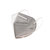 埃微成人KN95口罩五层防护含熔喷布(浅灰色1袋10片)第3张高清大图