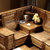 品尚美家 实木沙发客厅家具组合 现代中式 实木 香樟木古典精致雕花沙发(茶青色 6位(不带几))第3张高清大图