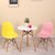 北欧创意家用圆桌咖啡馆洽谈桌椅组合接待谈判会客简约休闲餐桌椅1A2(粉色)第2张高清大图