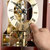 汉时（Hense）欧式客厅机械装饰座钟中式复古实木台钟HD96125(椴木-透视发条机芯)第6张高清大图