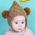 milkyfriends婴幼儿3-6-24个月儿童针织纯手工毛线帽秋冬宝宝帽子(咖啡色 均码（44-50CM）)第3张高清大图