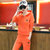 莉菲姿 新款韩版潮时尚休闲运动服套装春秋季两件套春季卫衣女装(桔色 XL)第5张高清大图