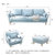 忆斧至家 1.7/2.1米小户型布艺沙发 简约现代北欧可拆洗单双三人客厅组合(浅灰色 三人位（2.1m）)第4张高清大图