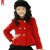 2013秋装新款淑女双排扣韩版公主中大童呢子大衣短外套13CG2602(红色 120)第3张高清大图