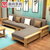 曲尚 现代中式实木沙发  L型客厅沙发家具组合套装 908(颜色尺寸备注 4人位+茶几)第7张高清大图
