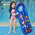 儿童充气床游泳浮排PVC充气蓝色狗狗星球冲浪板儿童水上充气床TP1172(蓝色)第5张高清大图