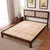 家逸北欧实木床1.8米双人床卧室现代简约1.5米橡木床环保卧室家具(胡桃色 1.5米*2米)第3张高清大图