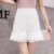 鱼尾裙半身裙2018夏季新款时尚荷叶边包臀裙一步裙短裙(白色 XL)第3张高清大图