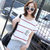 莉菲姿 2017韩版女装夏装新款宽松显瘦条纹短袖T恤(粉红条 L)第4张高清大图