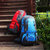 六只脚春夏新款双肩包 男女户外大容量休闲背包登山包电脑包旅行包8610#40L)(红色 1)第4张高清大图