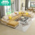 沙皮宝(SHAPBAO) 沙发简约现代小户型沙发客厅布艺沙发组合家具(4件套+钢化玻璃茶几)第3张高清大图