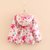宝宝印花外套 春装新款女童童装儿童花朵长袖外衣wt7488(90 粉色花朵)第2张高清大图