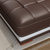 A家家具 简易真皮沙发 现代简约客厅皮沙发沙发北欧懒人沙发DB1549(棕色 边几 米白色)第5张高清大图