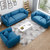 一米色彩 布艺沙发 北欧小户型三人位沙发组合沙发(深蓝色 脚踏)第5张高清大图