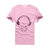 女士T恤夏装 印花棉短袖t恤宽松圆领打底衫(粉色 M)第3张高清大图