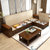 亚格林 中式 实木沙发组合客厅整装全实木家具套装简约布艺沙发(颜色可联系在线客服 三人位+贵妃位)第5张高清大图