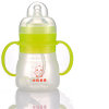 小鸡卡迪 婴儿奶瓶 带吸管 抗菌硅胶奶瓶 宽口径 带手柄 防胀气 KD1220(黄色)