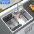 箭牌卫浴（ARROW） 厨房304不锈钢水槽洗菜盆 洗碗盆单槽套餐配龙头(抽拉单槽)第2张高清大图