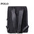 Polo商务双肩包男士双肩背包时尚潮流简约休闲旅行包防水尼龙布包(黑色)第3张高清大图