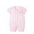 小米米minimoto婴儿连体衣夏季薄款宝宝短袖哈衣爬服新生儿护肚衣(粉红匹印花 6-9个月)第3张高清大图