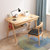 一米色彩实木北欧电脑桌，学习桌，实木书桌(原木色 1.2米/桌+椅)第4张高清大图