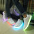 新百伦支撑 发光鞋男USB充电LED灯光鞋韩版鬼步舞鞋夜光荧光充电板鞋(白色 44)第4张高清大图