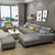 沙皮宝 沙发现代简约布艺沙发北欧客厅整装布沙发组合家具(双位+贵妃+单位【3.4米】)第2张高清大图