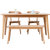 恒兴达 纯白橡木餐桌 北欧全实木餐桌椅组合小户型白橡木原木家用现代简约日式饭桌 默认1.2米，可加钱换1.4米.1.6米(原木色 一桌六椅)第2张高清大图