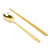 德勒（DELE）304不锈钢韩式勺子筷子(金色勺子)第3张高清大图