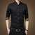 春季男士格子长袖衬衫商务韩版修身型寸衫印花青年衣服男装衬衣 S1730(S1730灰色)第2张高清大图