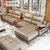 曲尚(Qushang)沙发简约现代真皮沙发组合大户型客厅整装皮沙发皮艺沙发家具(双人位+单人位+贵妃位)第4张高清大图