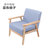 一米色彩 简易沙发 北欧田园布艺双人单人沙发椅小型实木简约日式沙发(酒红色 双人位)第5张高清大图