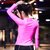 鸭鸭2018新款贴身上衣塑型贴身瑜伽弹性字母透气运动长袖JST97003(黄色 170)第4张高清大图