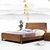 木巴现代中式实木床高箱床1.8米 橡胶木双人床硬板床古典床(胡桃色C100 默认)第4张高清大图
