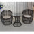 【京好】鸟巢藤椅子茶几三件套装 现代简约环保阳台休闲休闲办公户外家具D78(玫红色乱编 买一椅子)第3张高清大图