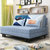 TIMI 现代沙发 沙发床 布艺沙发 可折叠沙发 多功能沙发 客厅沙发(米黄色 1.45米)第5张高清大图