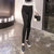 Mistletoe2017秋新款外穿高腰紧身显瘦打底裤女小脚铅笔裤百搭(黑色 XXL)第2张高清大图