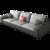 新飓意式风格现代简约大小户型科技布沙发拼色布艺客厅拐角单人三人位组合布艺沙发家用客厅软沙发(三人位 乳胶+海绵版)第8张高清大图