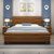 恒兴达 橡胶木新中式实木双人床1.8米1.5m现代简约高箱储物主卧床北欧婚床家具(1.8*2米胡桃色 床+床头柜*2)第3张高清大图