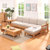 恒兴达 白橡木全实木沙发转角L型沙发 可拆洗布艺沙发 北欧现代简约 全实木客厅家具(原木色 单人位)第2张高清大图