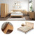 美天乐 北欧全实木床1.5m1.8米双人床现代简约日式风格床软靠婚床实木大床(1.8*2米胡桃色 床+床垫+床头柜*1)第3张高清大图