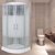 整体浴室整体淋浴房扇形滑轮玻璃隔断洗澡家用一体式封闭式沐浴房kb6(21新款高端电控110×110大中柱19)第3张高清大图
