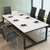 望宝雅百利现代简约款钢构会议桌DZ001(默认 1.2米广东款屏风桌)第3张高清大图