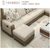 紫茉莉布艺沙发简约现代大小户型客厅转角整装可拆洗沙发组合家具(杏色+咖啡色 11号色 两件套（2.16米）)第5张高清大图