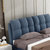 A家家具 双人床现代简约布艺床婚床1.8米可拆洗布艺软靠床DA0183(蓝色 1.8米架子床+床头柜*2)第3张高清大图